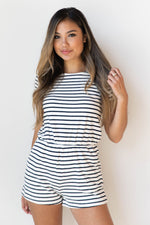 mode, on an adventure striped romper