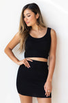 mode, take a step back fitted set (skirt)