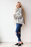 mode, hello Darlin' cowl neck hoodie