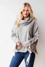 mode, hello Darlin' cowl neck hoodie