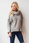 mode, hello Darlin' cowl neck hoodie