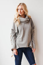 mode, hello Darlin' cowl neck hoodie