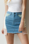 mode, homemade icecream color block skirt