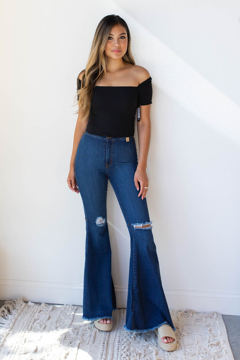 mode, square neck ribbed crop tee