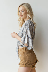 mode, mari distressed denim shorts