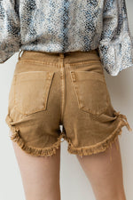 mode, mari distressed denim shorts