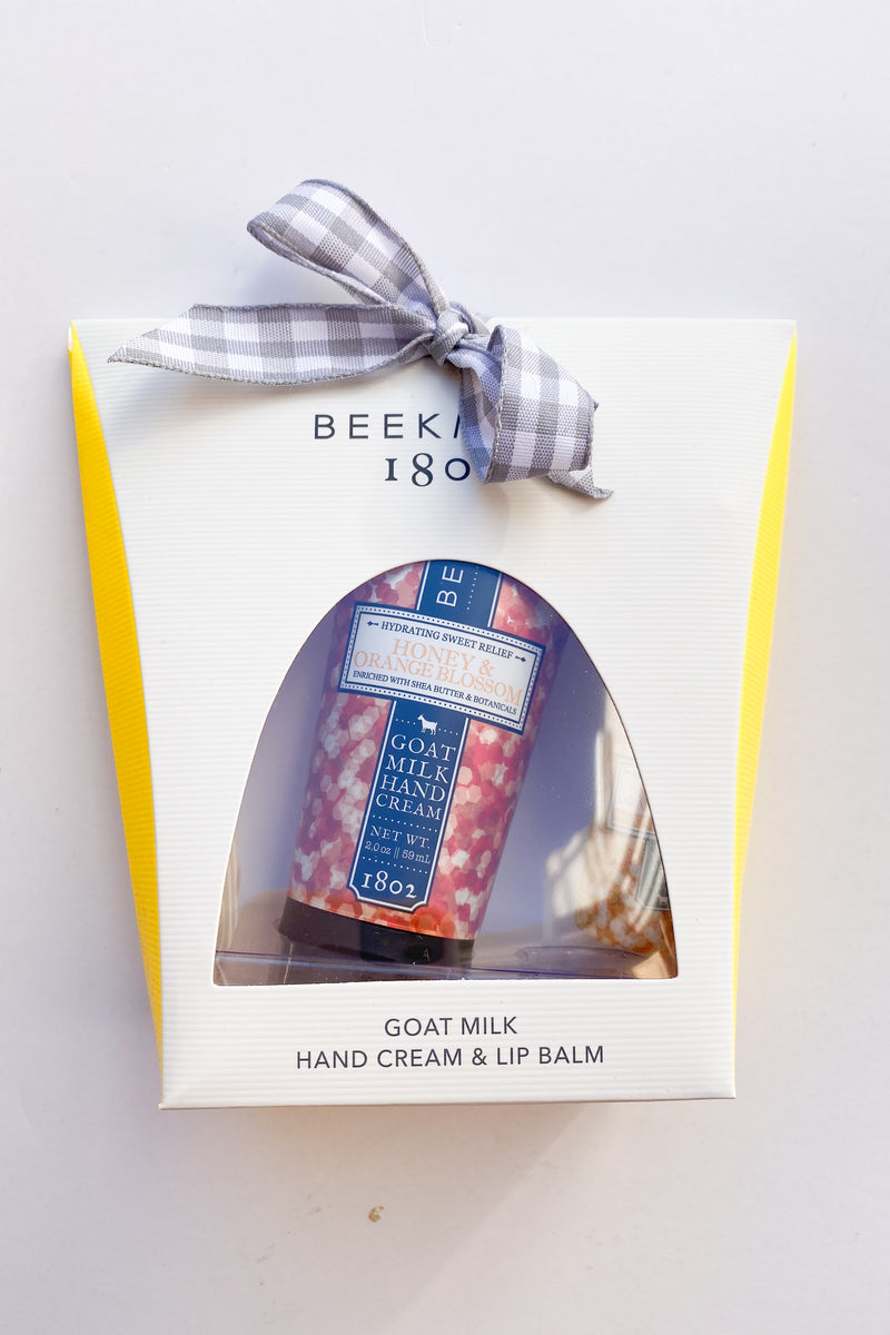 mode, hand cream + lip balm set