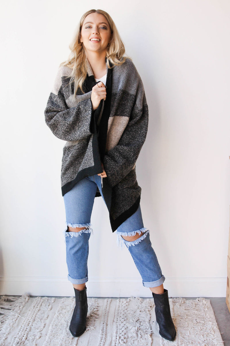 mode, Sierra colorblock coatigan