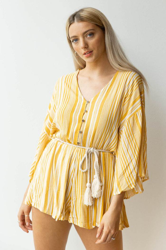 mode, kimono sleeve playsuit