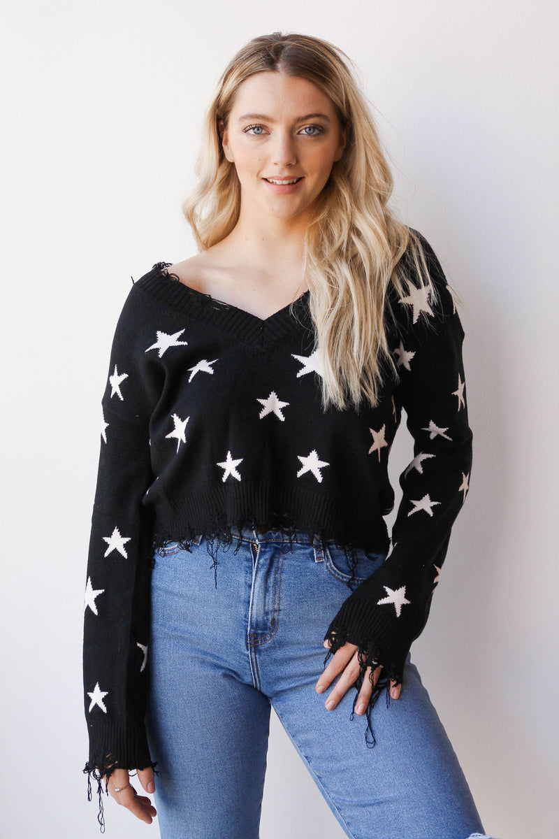 mode, stars align sweater