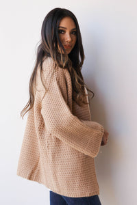 mode, cozy chunk cardi
