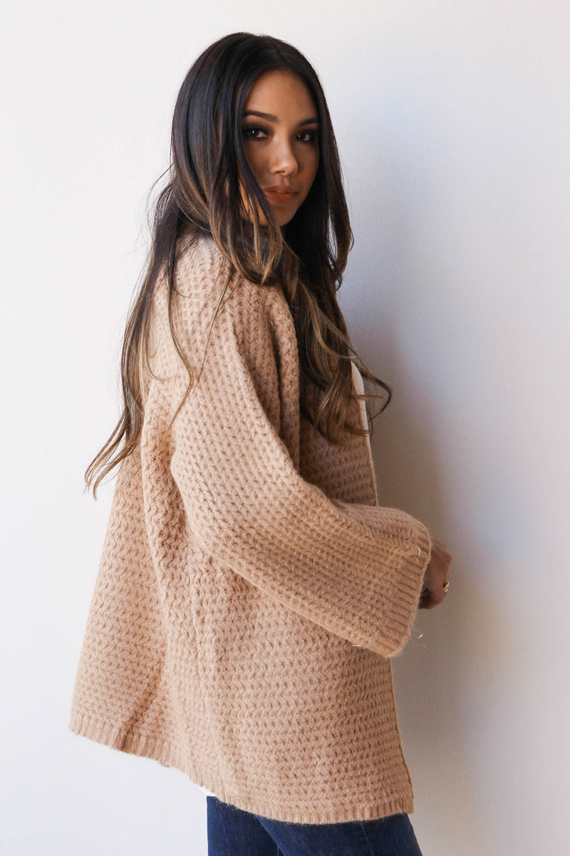 mode, cozy chunk cardi