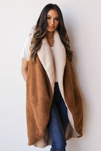 mode, warm + cozy reversible vest