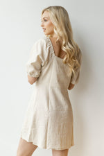 mode, devoted button dress