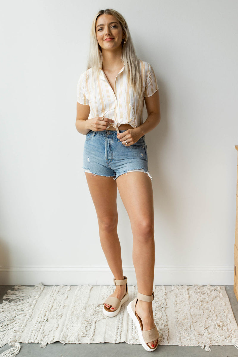mode, hang out crop blouse