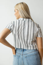 mode, hang out crop blouse