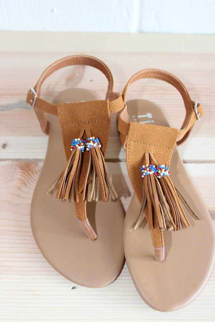mode, tassel friends sandal