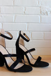 mode, velveteen straps heel