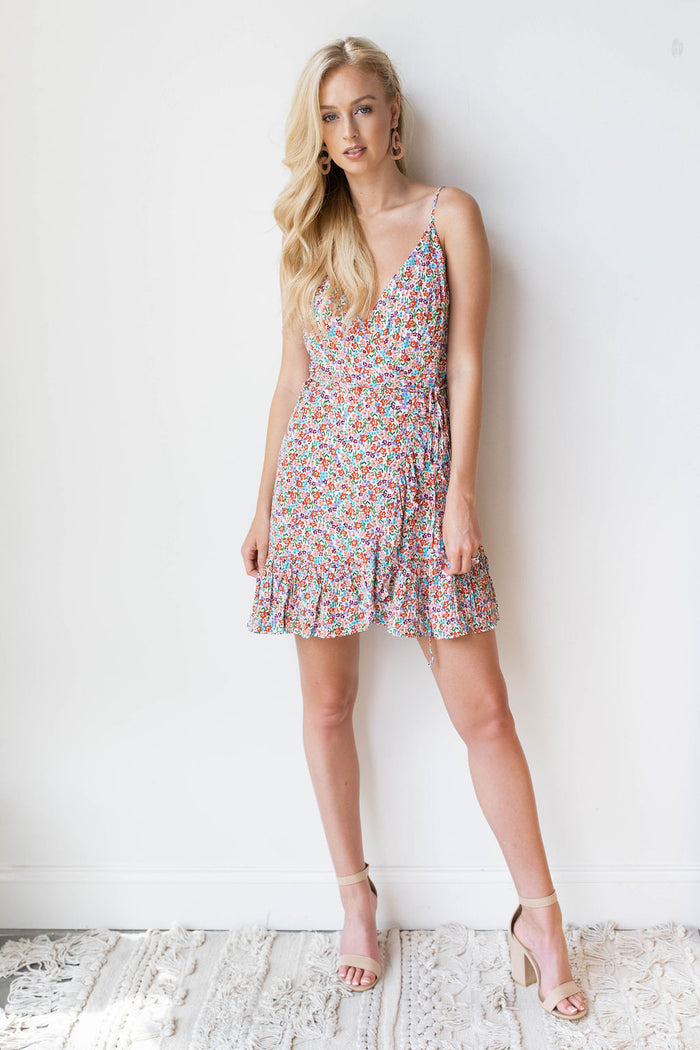 mode, mixed feelings wrap dress