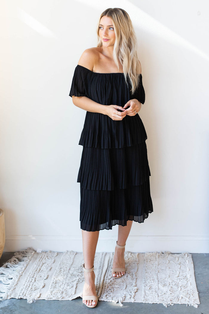 mode, dancing the night away tiered dress