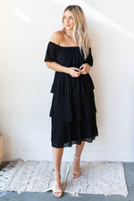mode, dancing the night away tiered dress