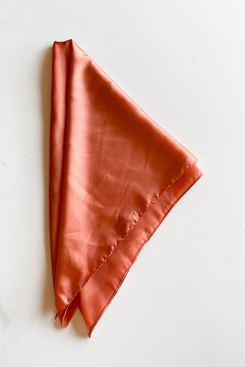 mode, salmon square scarf