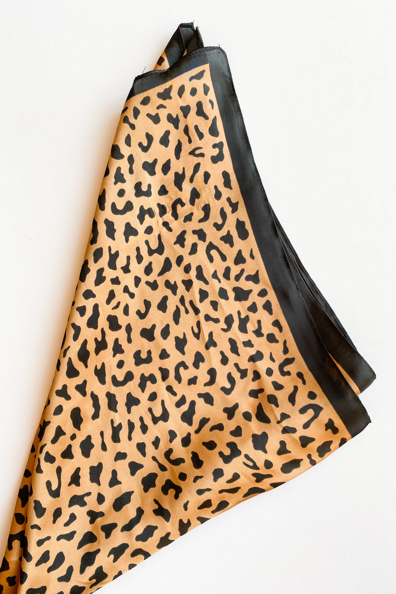 mode, cheetah square scarf