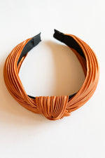 mode, satin ribbed top knot headband