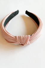 mode, satin ribbed top knot headband