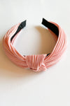 mode, satin ribbed top knot headband
