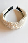 mode, satin ribbed top knot headband