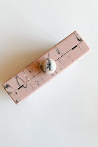 mode, pink marble slab clutch