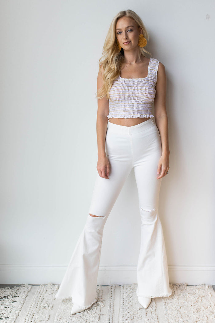 mode, daisy crop top