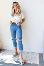 mode, Fara high rise denim