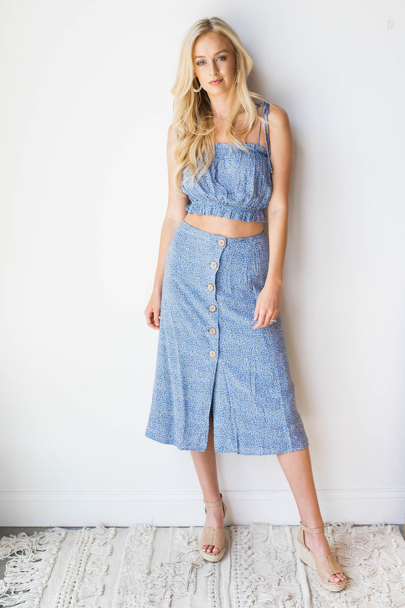 mode, walk in the park set (midi skirt)