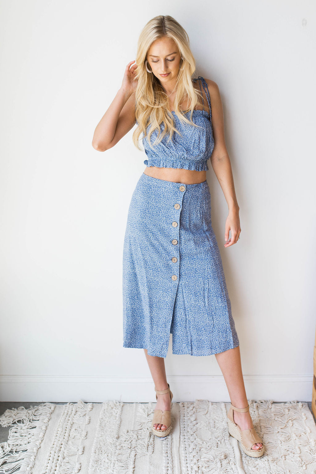 mode, walk in the park set (midi skirt)