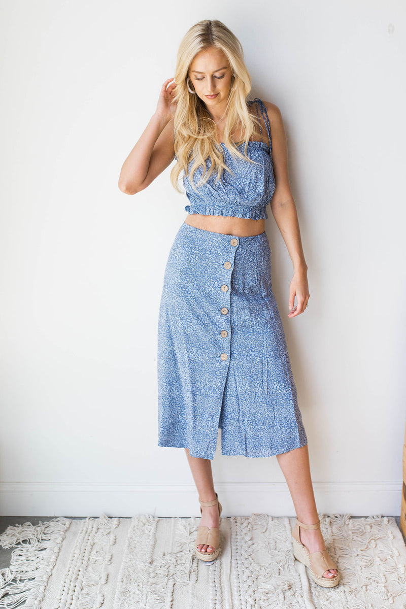 mode, walk in the park set (midi skirt)