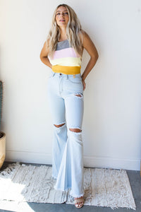 mode, clear eyes color block halter