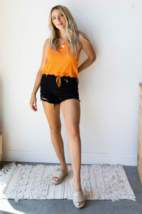 mode, little darlin' knit tank with tie