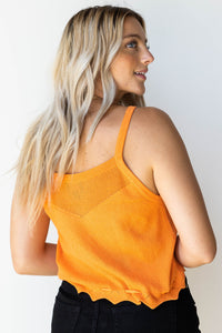 mode, little darlin' knit tank with tie
