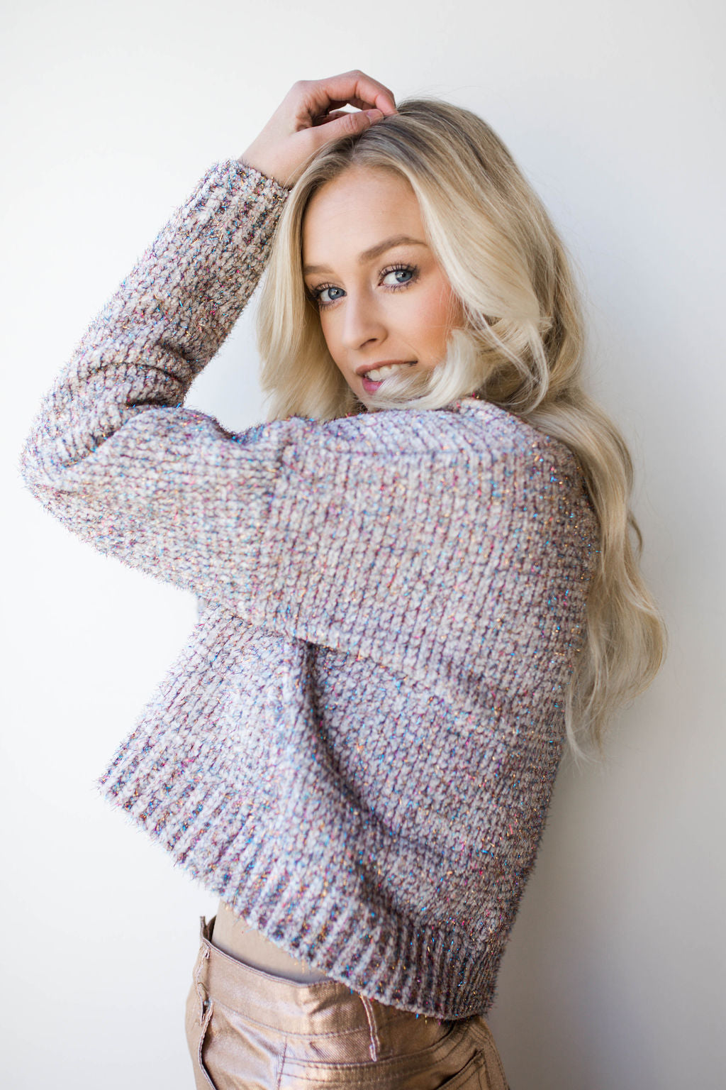 mode, sparks flying cropped sweater