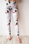 mode, romantic floral print leggings