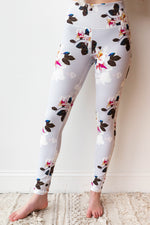 mode, romantic floral print leggings