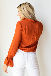 mode, really living button blouse