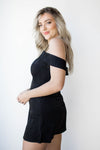 mode, strappy off shoulder satin dress