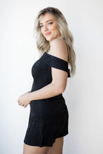 mode, strappy off shoulder satin dress