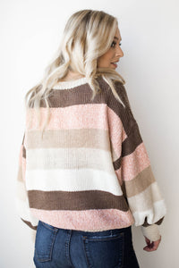 mode, fresh cotton candy striped sweater
