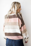 mode, fresh cotton candy striped sweater