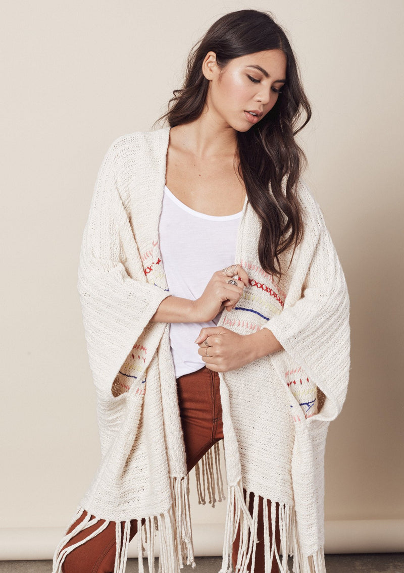 mode, Slub knit Kimono