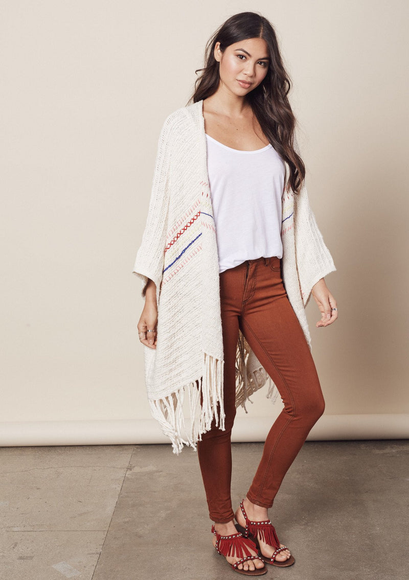 mode, Slub knit Kimono